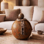 Sculpture artisanale en papier mâché texturé - Création Ayãm